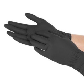 Gants Nitrile Noir sans poudre M