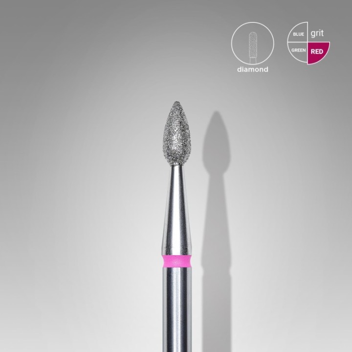 Carbide Diamant Goutte Rouge (2,3mm/5mm)