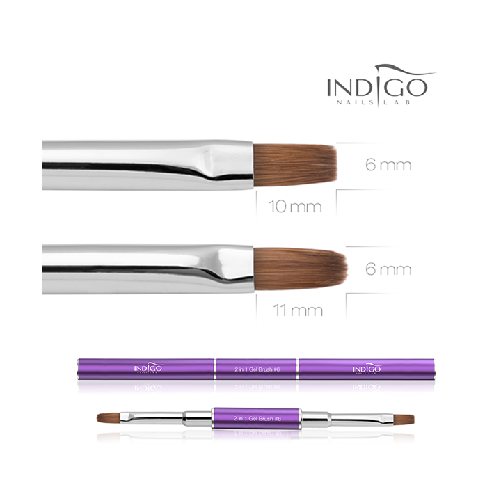 Indigo 2 in 1 Gel Brush no. 6