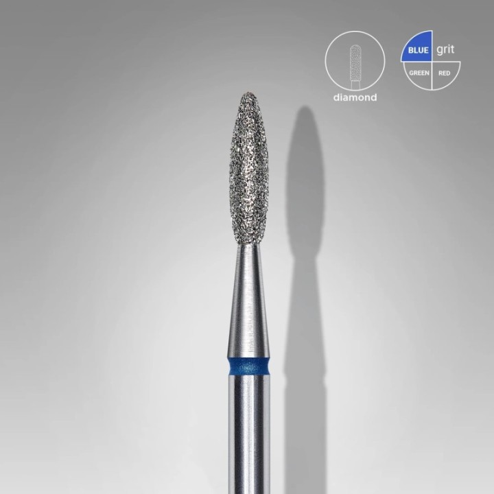 Carbide Diamant Flamme Bleu (8mm)