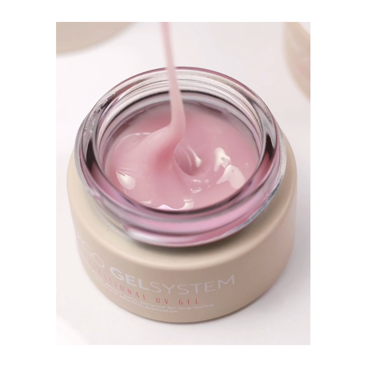 Ricostruzione unghie con gel costruttore rosa ad alta tenuta